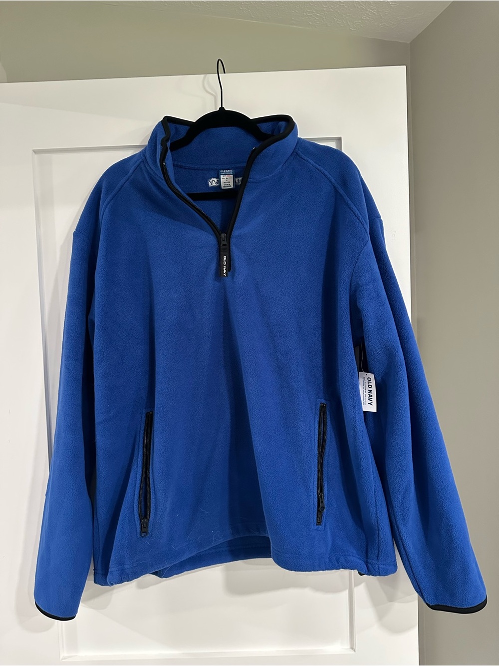 Old Navy Men's Blue Half-Zip Fleece Pullover